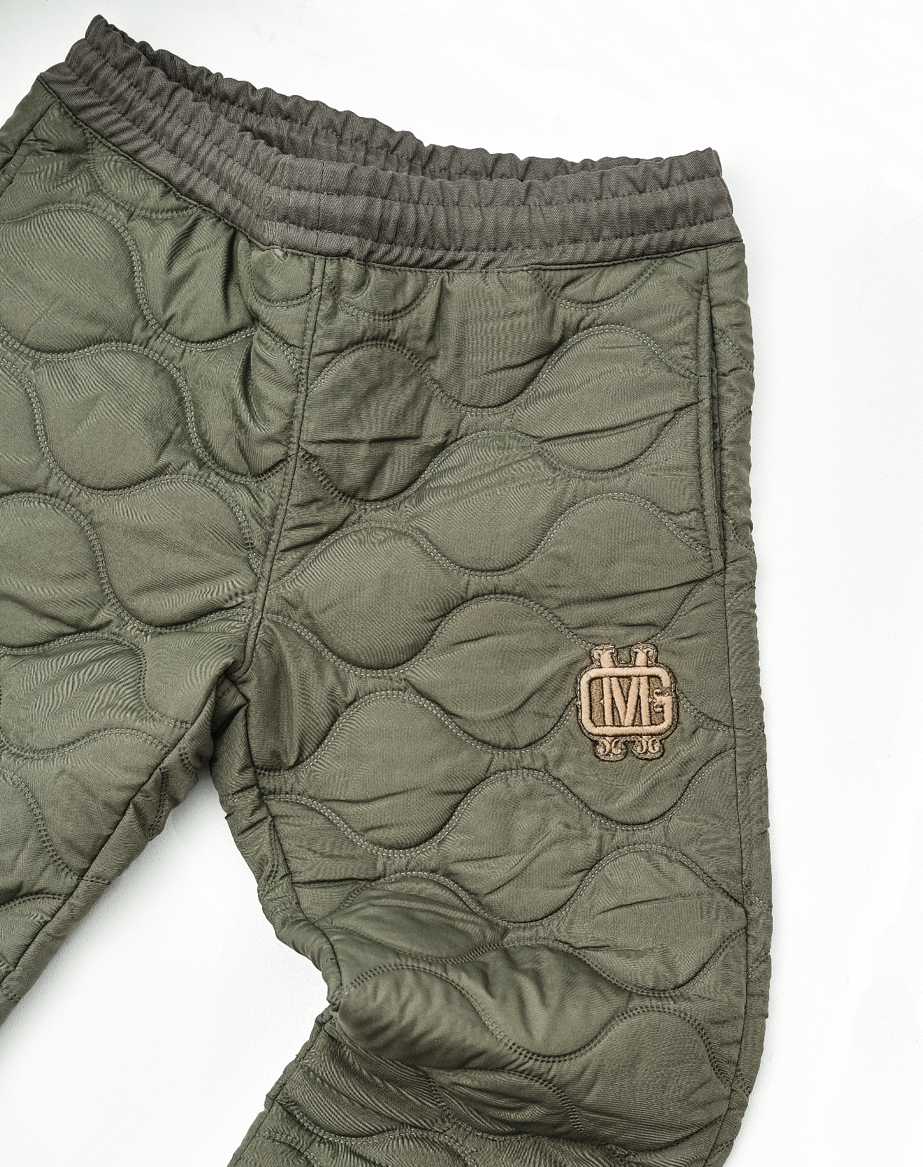 Quilted Olive Ski Pant